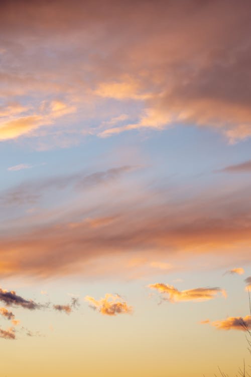 Free Cloudy Sky during Sunset Stock Photo