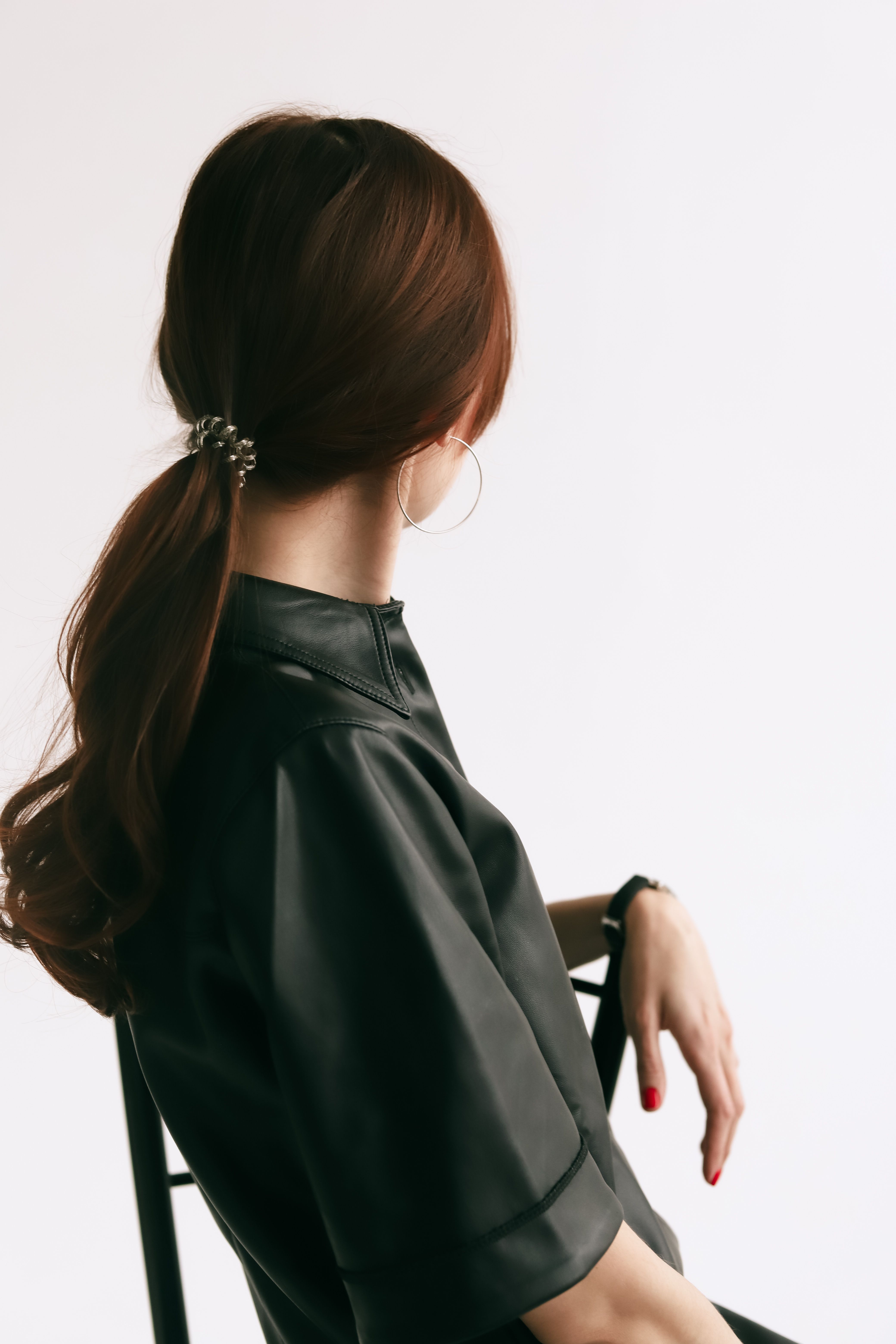 シルクのシュシュ・布製ヘアゴム