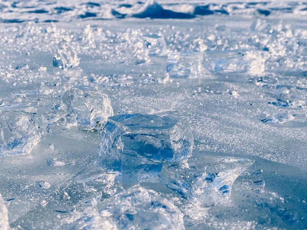 Ice Over Snow Ice on Snow · Free Stock Photo