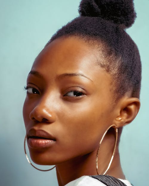 A Woman Wearing Big Earrings