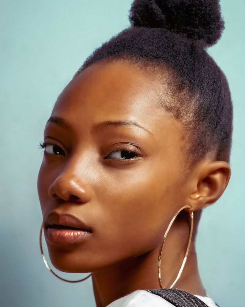 Polished high bun for an evening party