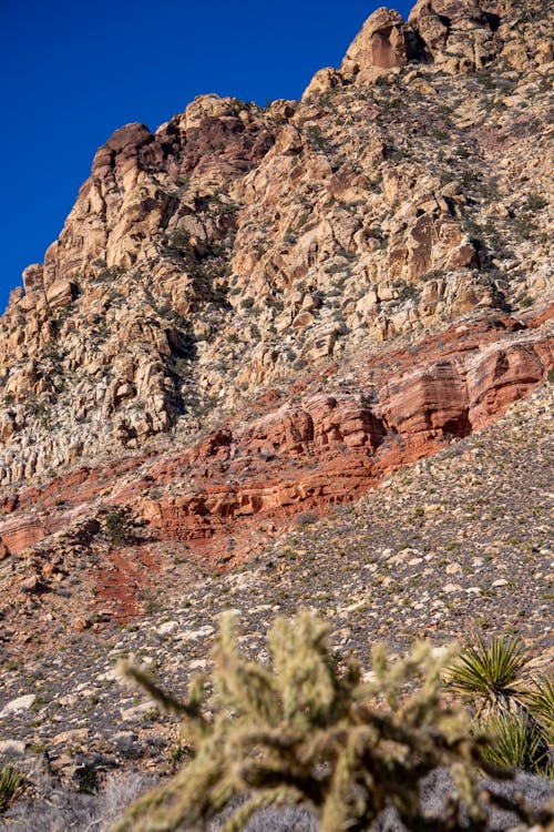 Brown Rocky Mountain Under Blue Sky