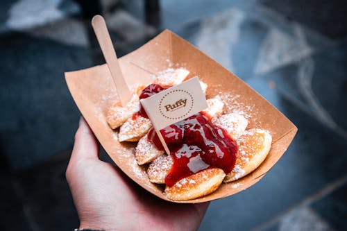 Food with Sugar on Cardboard