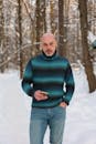 Bald Man Wearing Sweater