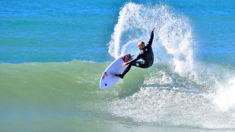 A Man Surfing