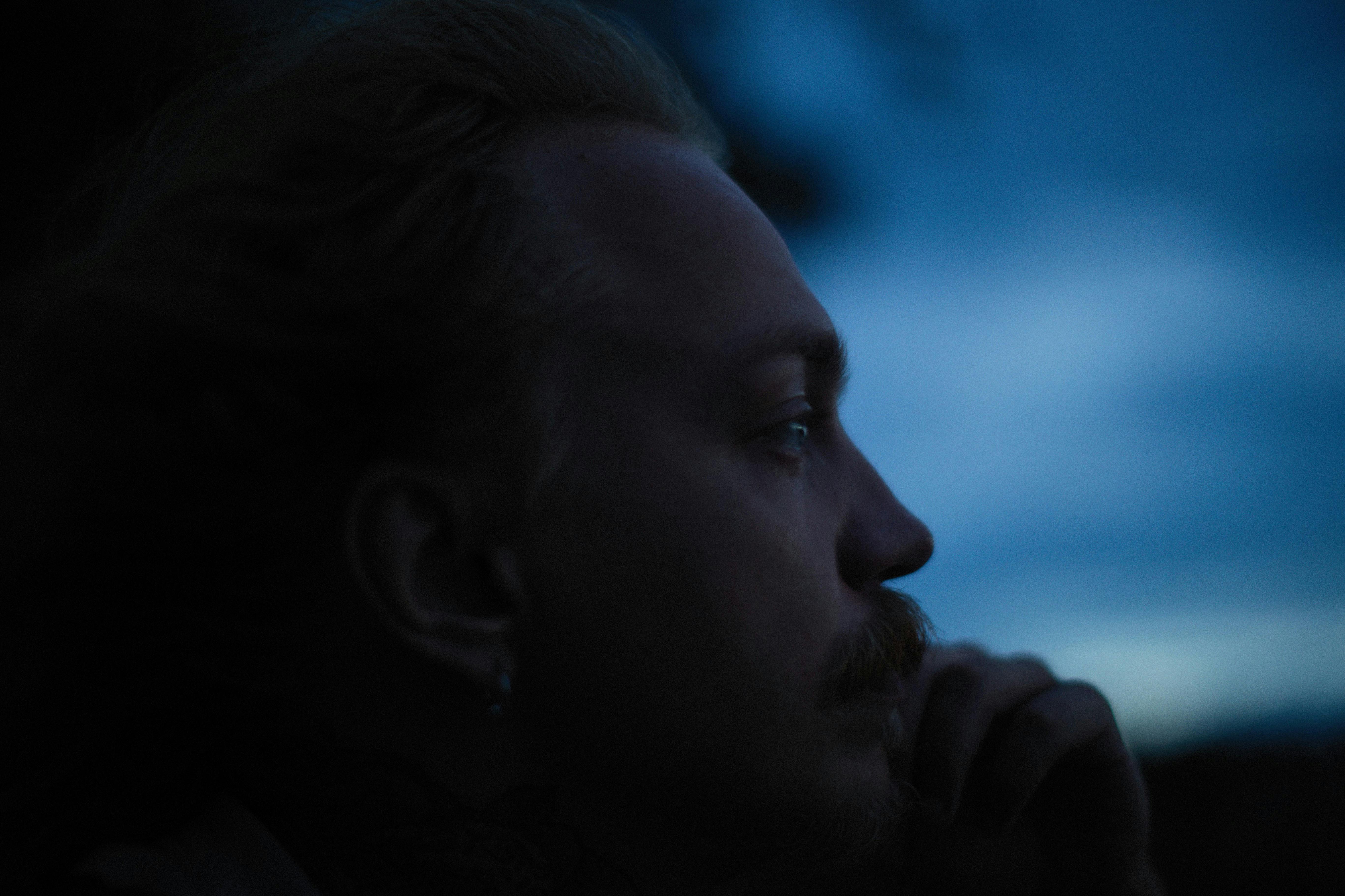 Black Man In Blue Light Stock Photo, Picture and Royalty Free Image. Image  9700142.