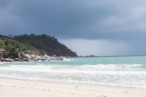 Dark Clouds Over a Coast 