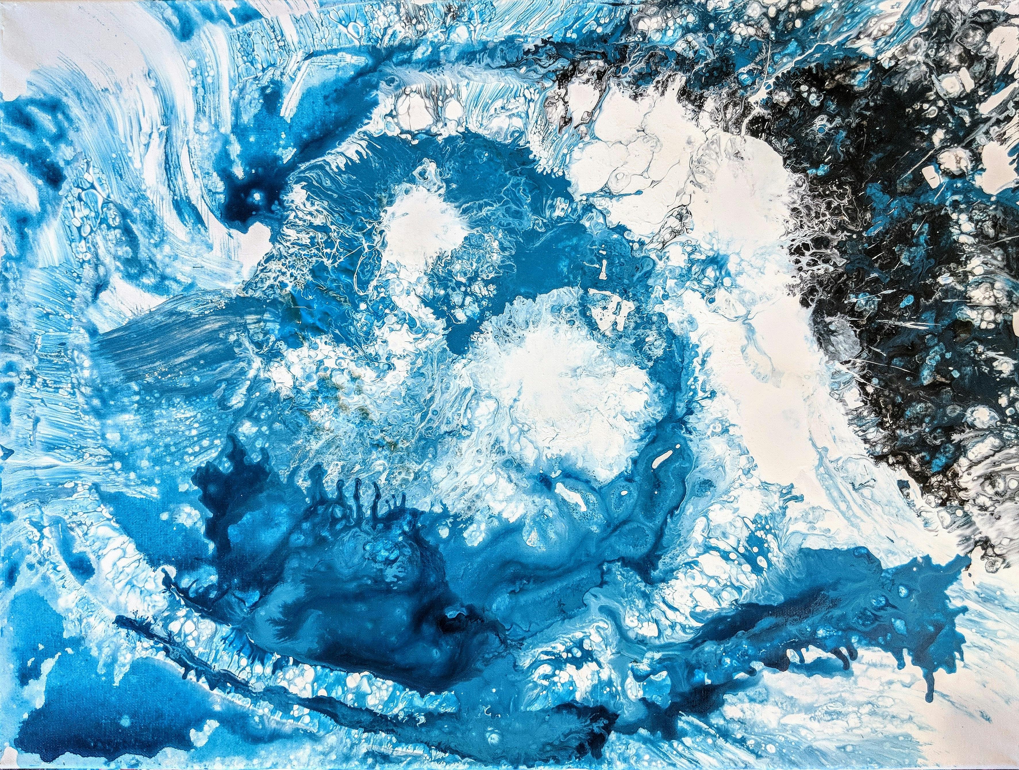 Free stock photo of abstract painting, Blue abstract painting, Fine art
