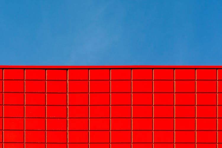 Red And Blue Wall Exterior 