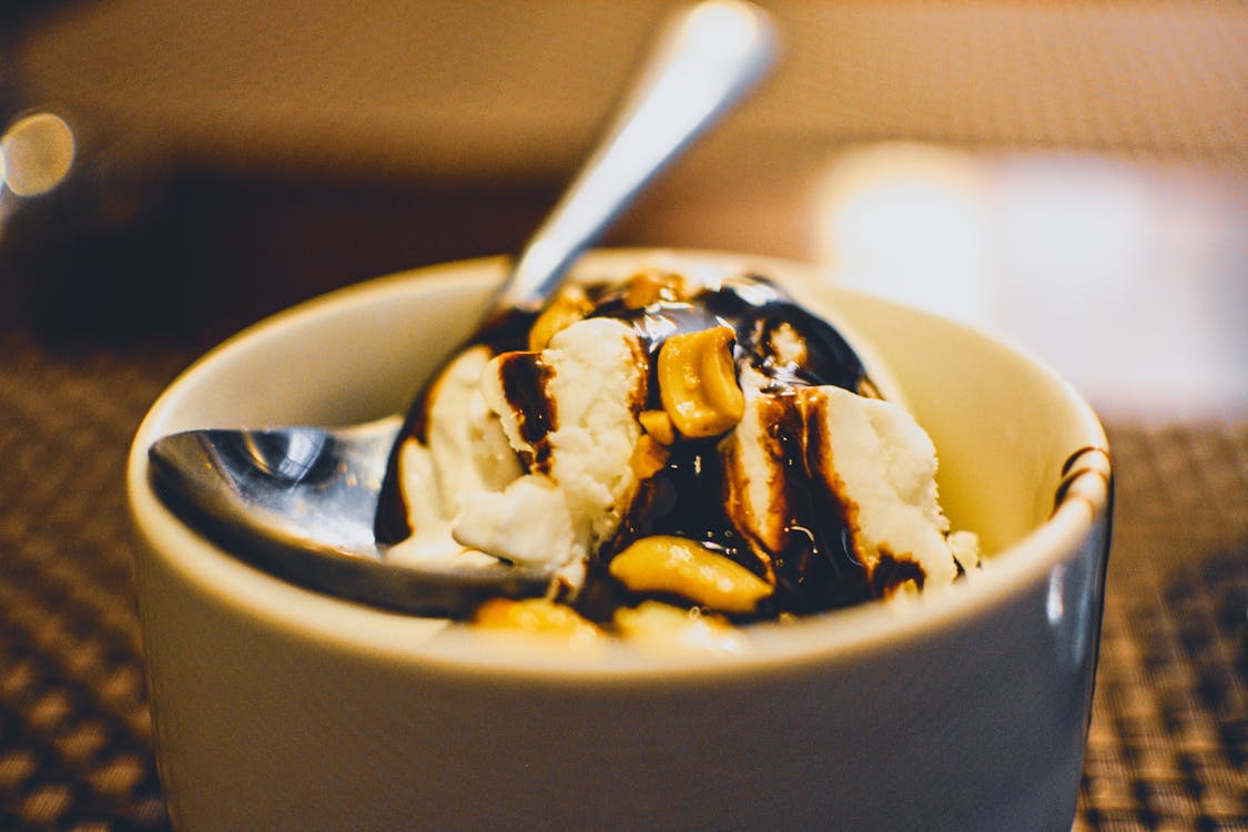bowl of chocolate ice cream