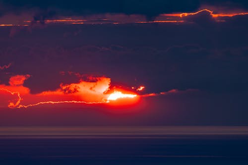 Free Sun Behind Dark Clouds Stock Photo