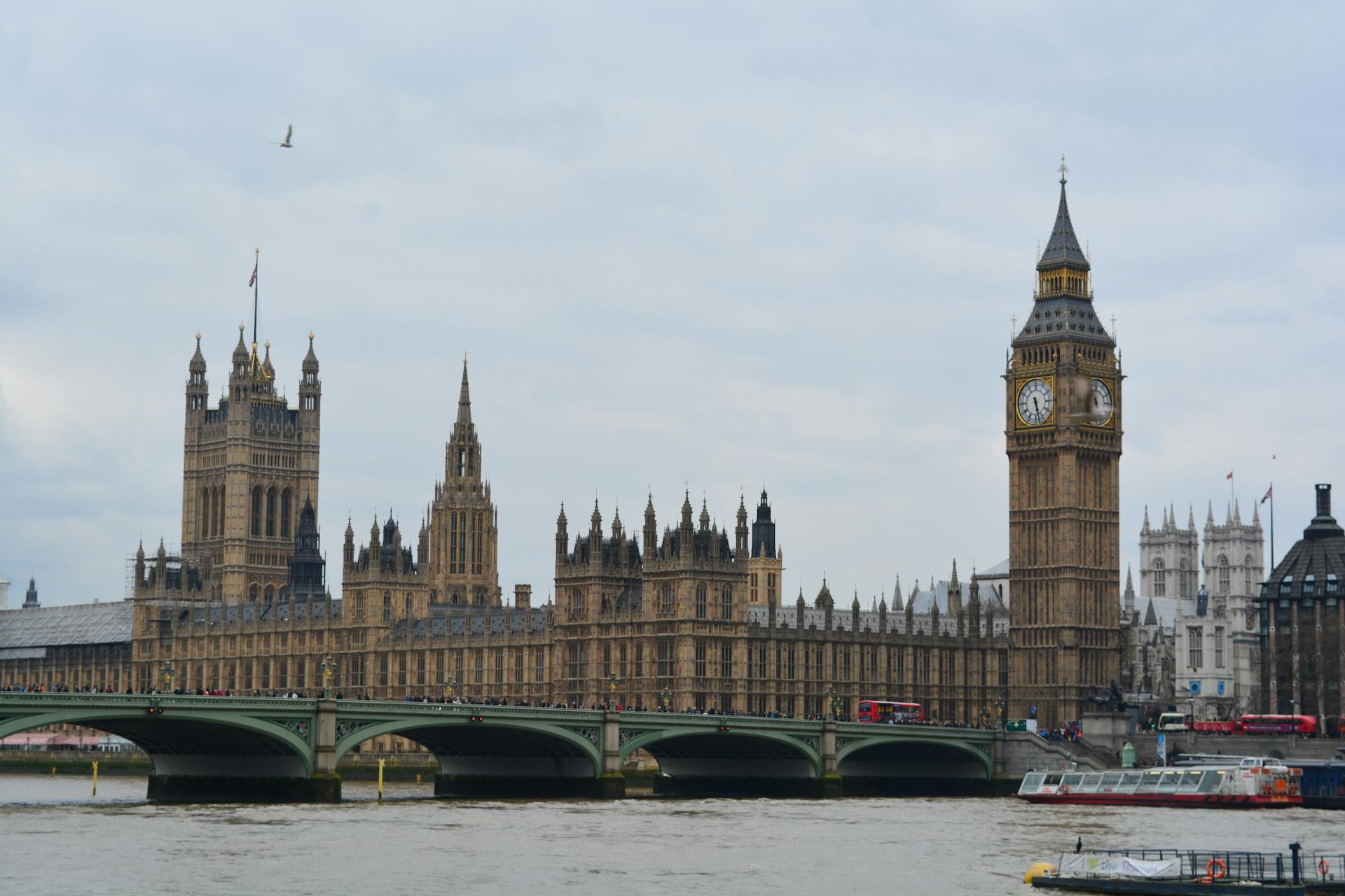 Palace of Westminster and Big Ben in London, England