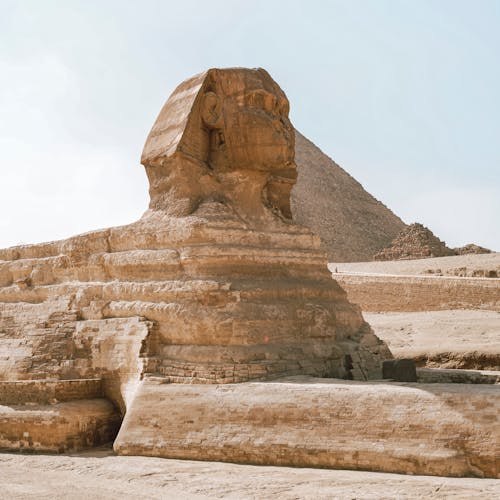 Brown Rock Formation Under White Sky