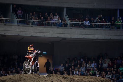 Free A Man Riding a Motocross Stock Photo