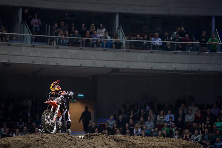 A Man Riding A Motocross