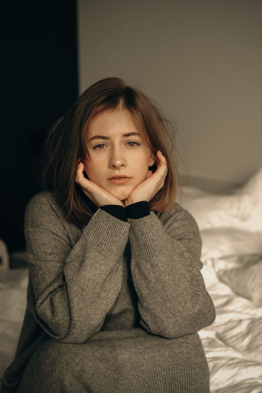 Tired mother struggling to start the morning