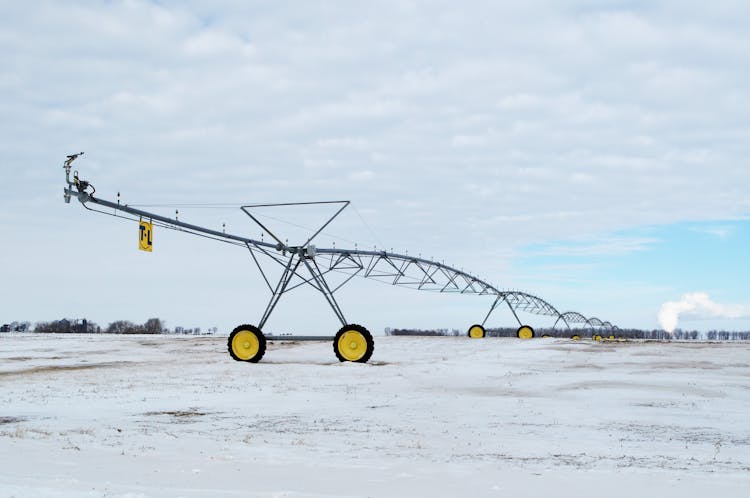 Landscape Photography Of An Industrial Water Sprinkler