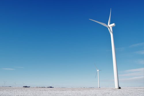 A Windmills Under the Blue Sky