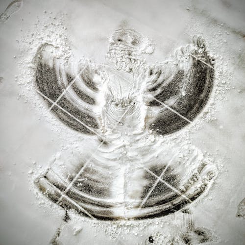 Darmowe zdjęcie z galerii z dzieci bawią się, śnieg, śnieżny anioł