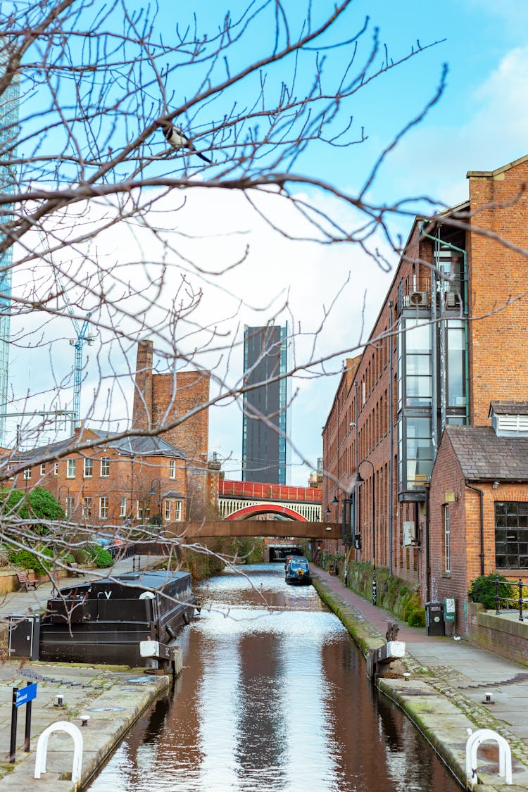 Rochdale Canal Between Brick Buildings