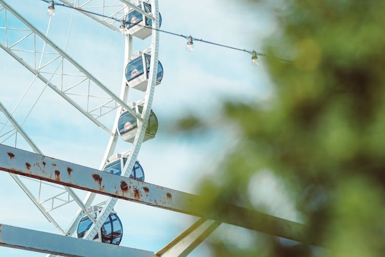 The Gondolas Of St Louis Ferris Wheel In Missouri, United States