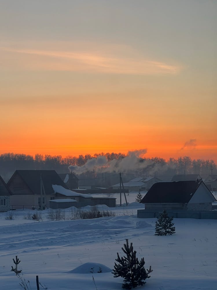 Smoke From A Chimney Of A House