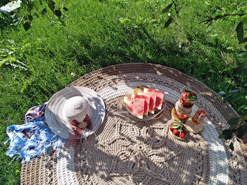 Clear Glass Round Plate on Table