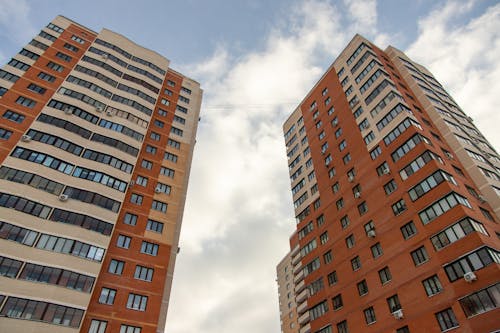 Low-Angle Shot of Concrete Buildings