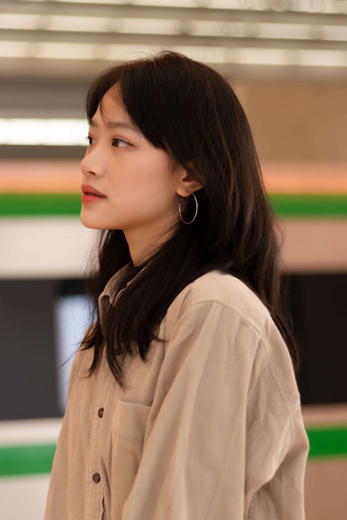 Layered hair with soft Korean see-through bangs — korean wolf cut with bangs Layered hair with soft Korean see-through bangs — korean wolf cut with bangs