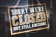 Sorry We're Closed but Still Awesome Tag