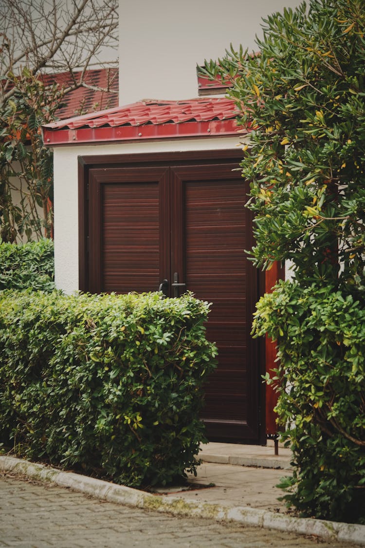 Exterior Wooden Door Of A House