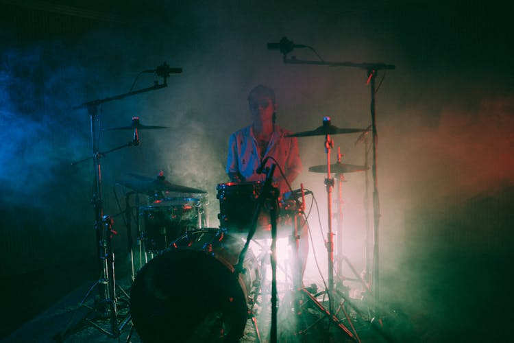 A Drummer In A Smoky Room