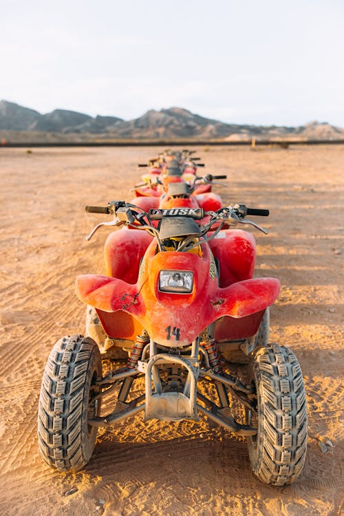 Free Close-up of a Red ATV Stock Photo