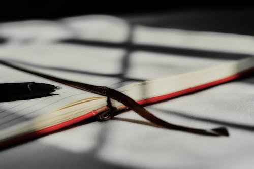 Free Close-up of a Bookmark on a Journal Stock Photo