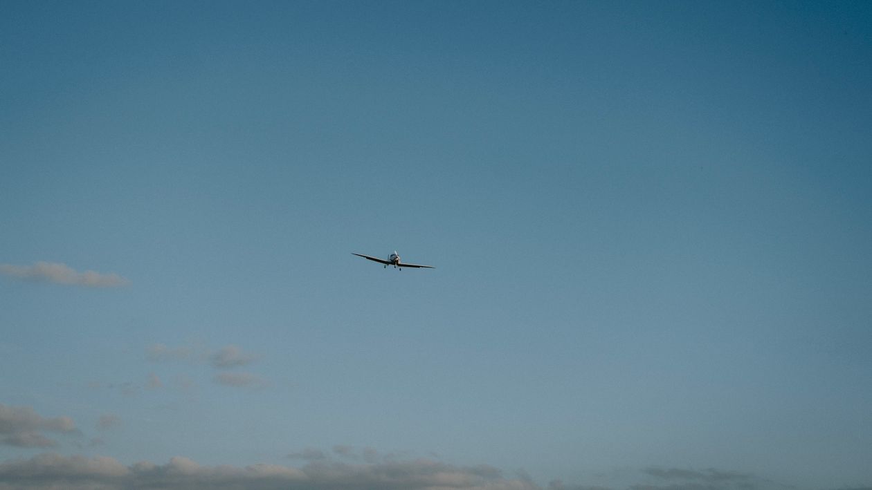 A Plane in the Blue Sky · Free Stock Photo