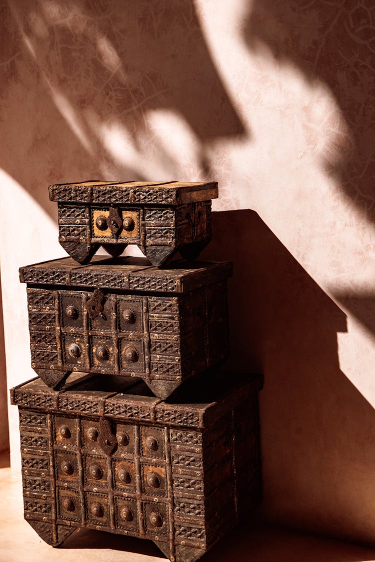 Stack Of Antique Boxes