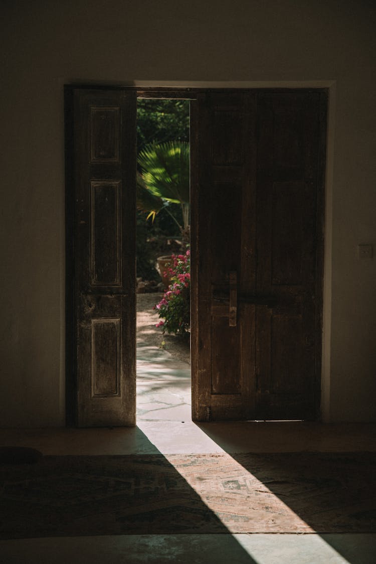 Photo Of Front Wooden Door Open