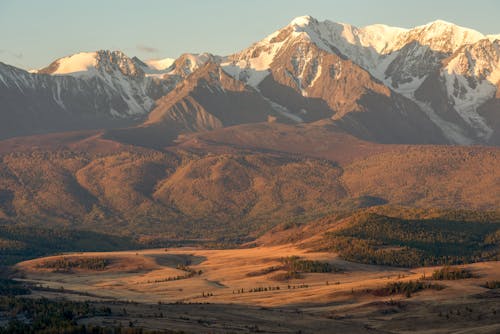 Brown Mountains Under the Sky