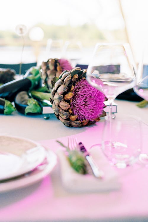 Close-up View of Place Setting on Table