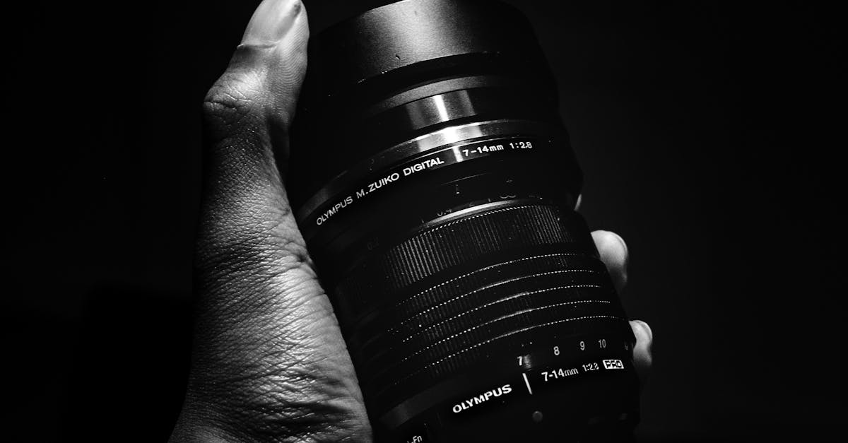Person Holding Olympus Camera Lens