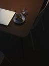 Silver Macbook on Brown Wooden Table
