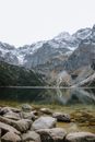 Lake Near Snow Covered Mountain