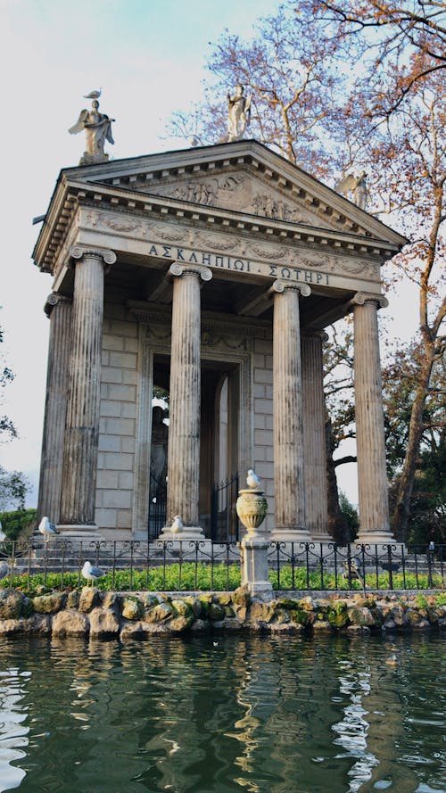 Ingyenes stockfotó asclepius temploma, fehér ég, függőleges lövés témában