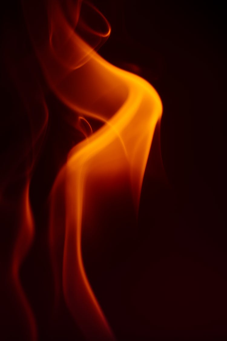 Close-Up Shot Of Blazing Fire