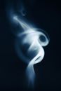 White Smoke in Black Background