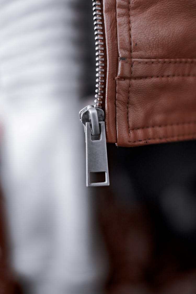 Close Up Of Jacket Zipper