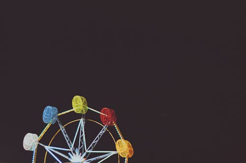 Free Red Yellow and Blue Ferris Wheel Stock Photo