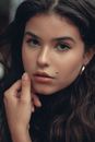 Portrait of Woman with Beauty Mark on Cheek