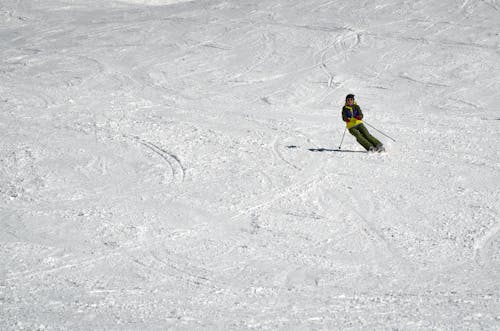 A Person Skiing on the Snow