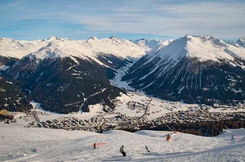 People on Snow Covered Mountain